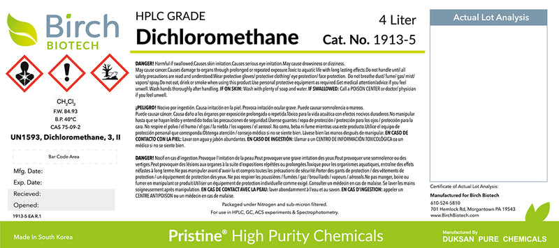 Load image into Gallery viewer, PRISTINE® Dichloromethane, HPLC Grade
