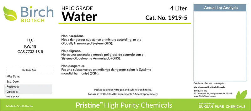 Load image into Gallery viewer, PRISTINE® Water, HPLC Grade

